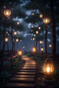 Illustration of a path illuminated by beacons of useful performance metrics