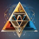 image with three interconnected triangles, symbolizing the interconnectedness and balance of agile leadership principles