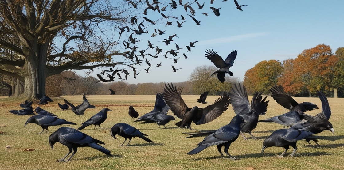 A Murder of Crows: each one clearly expressing its position and boundaries.